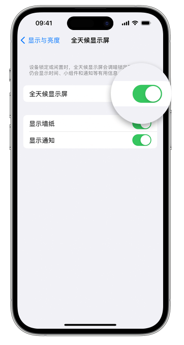 九寨沟苹果14维修店分享如何自定义 iPhone 14 Pro 常亮显示屏 